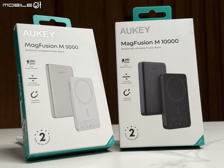 纖薄金屬機身！AUKEY MagFusion M Qi2磁吸行動電源